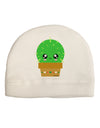 Cute Cactus Design Adult Fleece Beanie Cap Hat by TooLoud-Beanie-TooLoud-White-One-Size-Fits-Most-Davson Sales