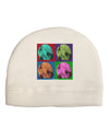 Three Wolves Howling - Pop-Art #1 Adult Fleece Beanie Cap Hat by TooLoud-Beanie-TooLoud-White-One-Size-Fits-Most-Davson Sales