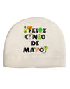 Feliz Cinco de Mayo - Fiesta Icons Child Fleece Beanie Cap Hat by TooLoud-Beanie-TooLoud-White-One-Size-Fits-Most-Davson Sales