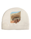 Montezuma Castle Artwork Adult Fleece Beanie Cap Hat-Beanie-TooLoud-White-One-Size-Fits-Most-Davson Sales