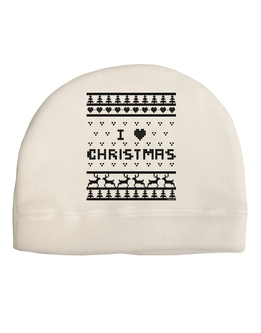 I Heart Christmas Ugly Christmas Sweater Child Fleece Beanie Cap Hat-Beanie-TooLoud-White-One-Size-Fits-Most-Davson Sales