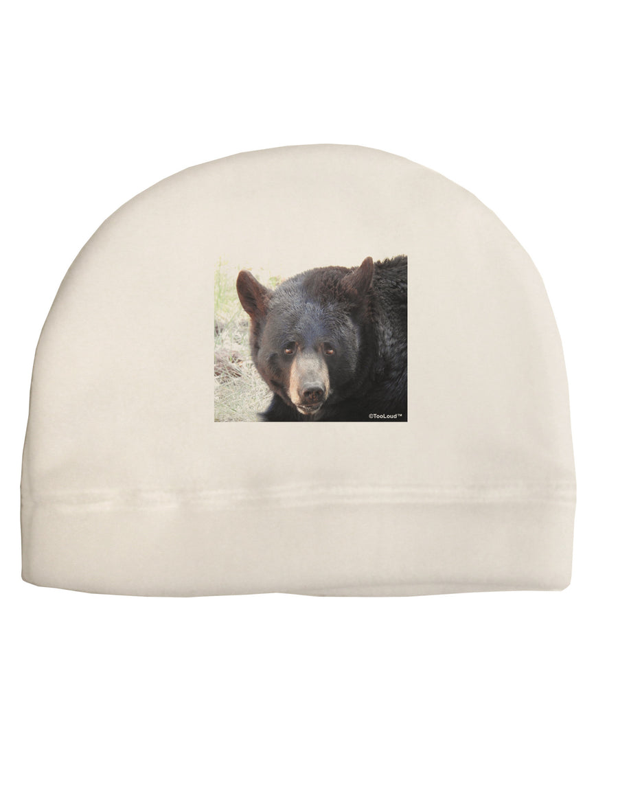 Staring Black Bear Adult Fleece Beanie Cap Hat-Beanie-TooLoud-White-One-Size-Fits-Most-Davson Sales