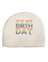 It's My Birthday - Candy Colored Dots Adult Fleece Beanie Cap Hat by TooLoud-Beanie-TooLoud-White-One-Size-Fits-Most-Davson Sales