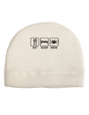 Eat Sleep Drum Design Adult Fleece Beanie Cap Hat by TooLoud-Beanie-TooLoud-White-One-Size-Fits-Most-Davson Sales