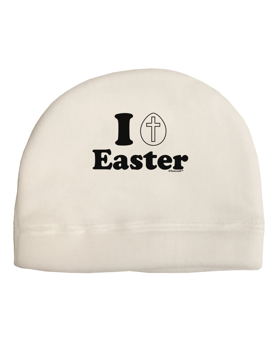 I Egg Cross Easter Design Child Fleece Beanie Cap Hat by TooLoud-Beanie-TooLoud-White-One-Size-Fits-Most-Davson Sales