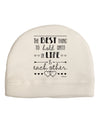 The Best Thing to Hold Onto in Life is Each Other - Distressed Child Fleece Beanie Cap Hat-Beanie-TooLoud-White-One-Size-Fits-Most-Davson Sales