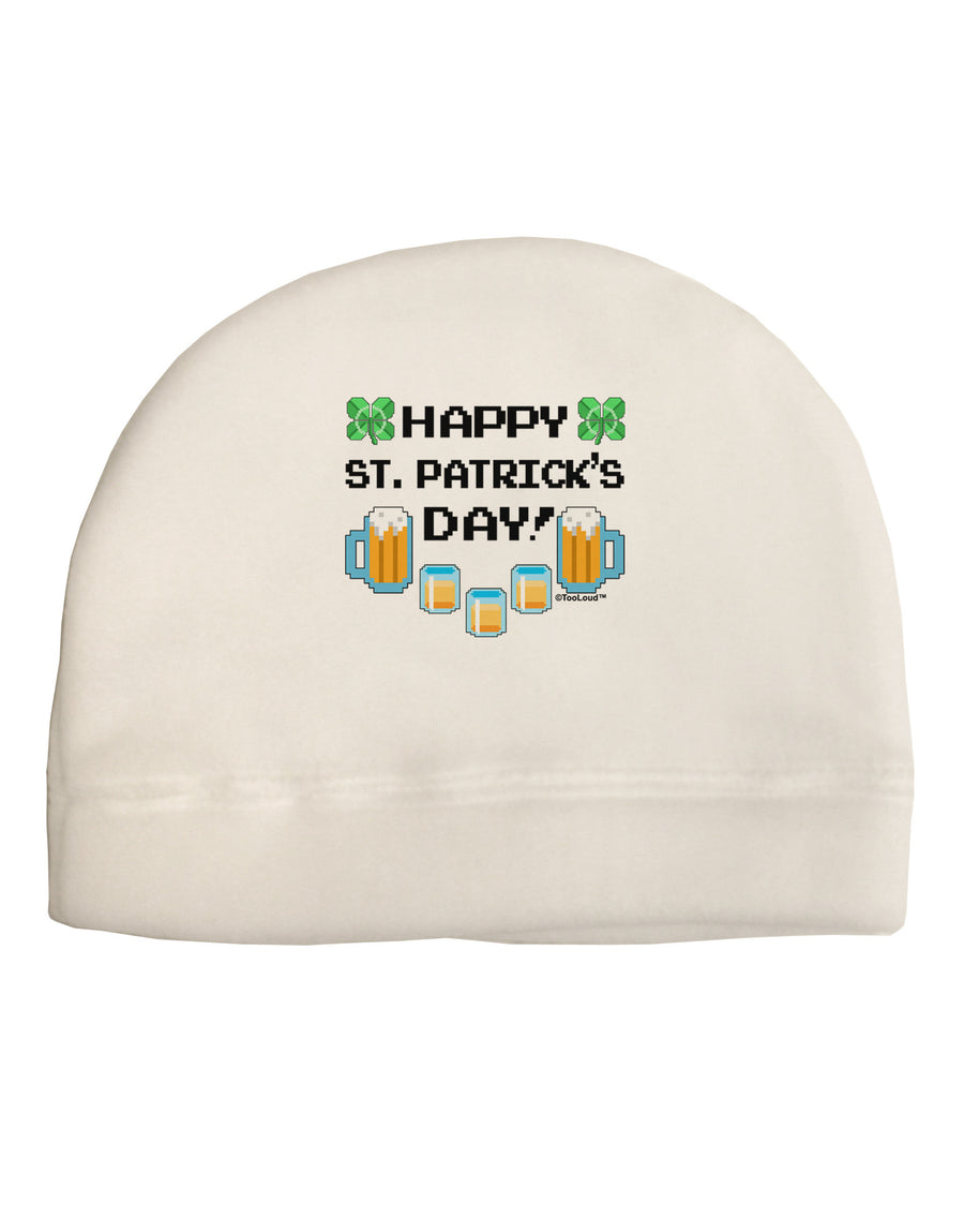 Pixel Happy St Patricks Day Child Fleece Beanie Cap Hat-Beanie-TooLoud-White-One-Size-Fits-Most-Davson Sales