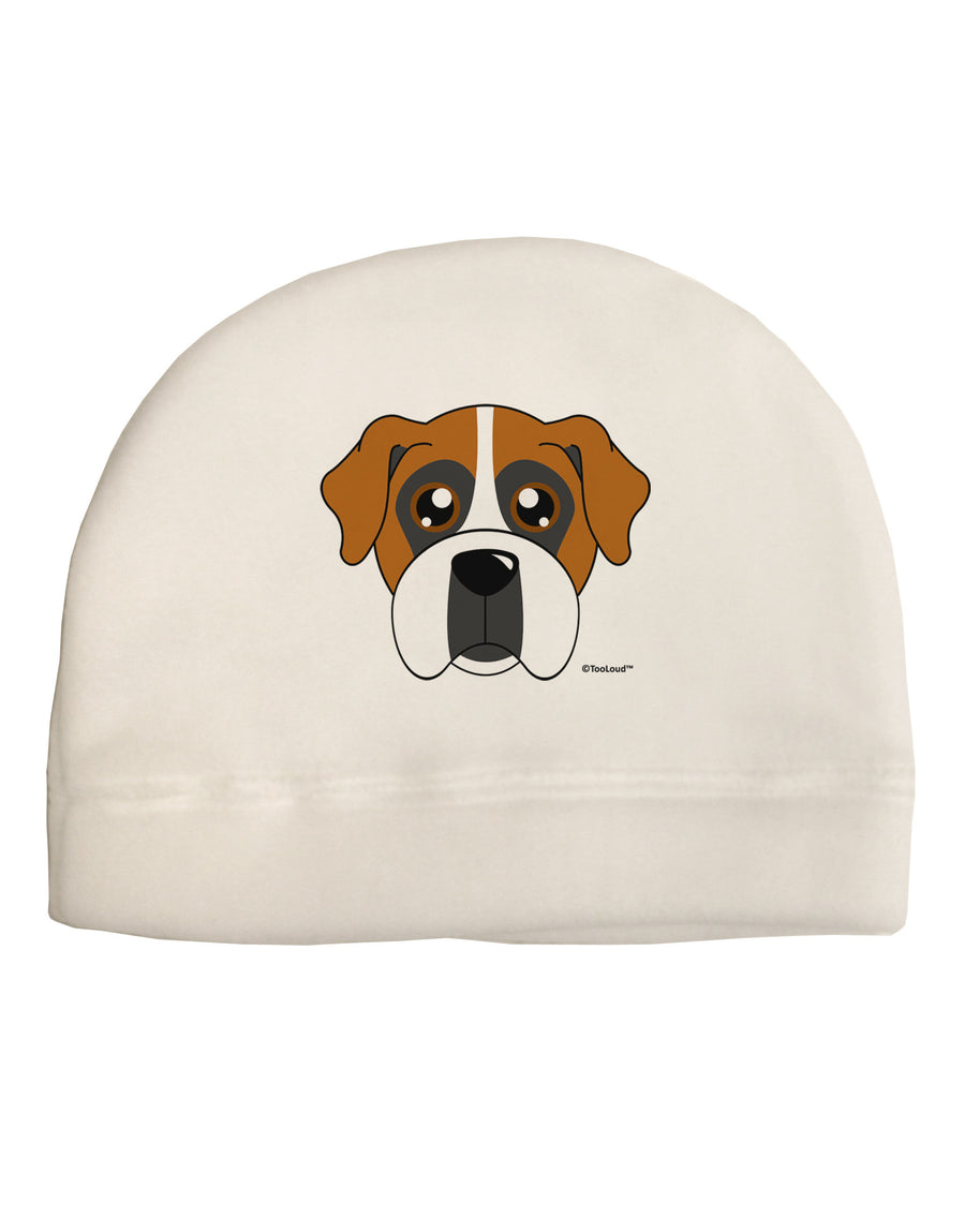 Cute Boxer Dog Child Fleece Beanie Cap Hat-Beanie-TooLoud-White-One-Size-Fits-Most-Davson Sales