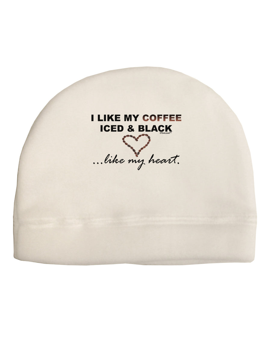 Coffee Iced and Black Adult Fleece Beanie Cap Hat-Beanie-TooLoud-White-One-Size-Fits-Most-Davson Sales