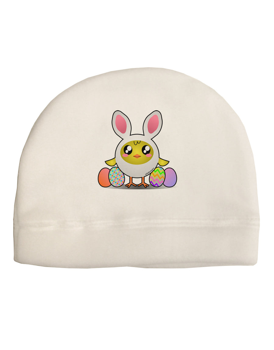 Chick In Bunny Costume Child Fleece Beanie Cap Hat-Beanie-TooLoud-White-One-Size-Fits-Most-Davson Sales