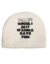 Ghouls Just Wanna Have Fun Child Fleece Beanie Cap Hat-Beanie-TooLoud-White-One-Size-Fits-Most-Davson Sales