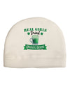 Real Girls Drink Green Beer Adult Fleece Beanie Cap Hat-Beanie-TooLoud-White-One-Size-Fits-Most-Davson Sales