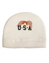 Bald Eagle USA Child Fleece Beanie Cap Hat-Beanie-TooLoud-White-One-Size-Fits-Most-Davson Sales