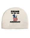 Proud to Be an Americat Adult Fleece Beanie Cap Hat by TooLoud-Beanie-TooLoud-White-One-Size-Fits-Most-Davson Sales