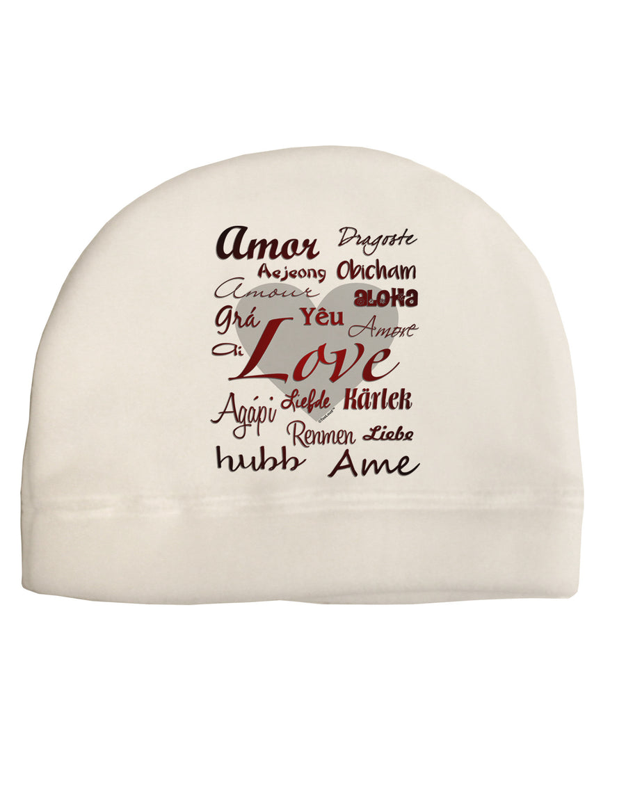 Love Languages Child Fleece Beanie Cap Hat by TooLoud-Beanie-TooLoud-White-One-Size-Fits-Most-Davson Sales