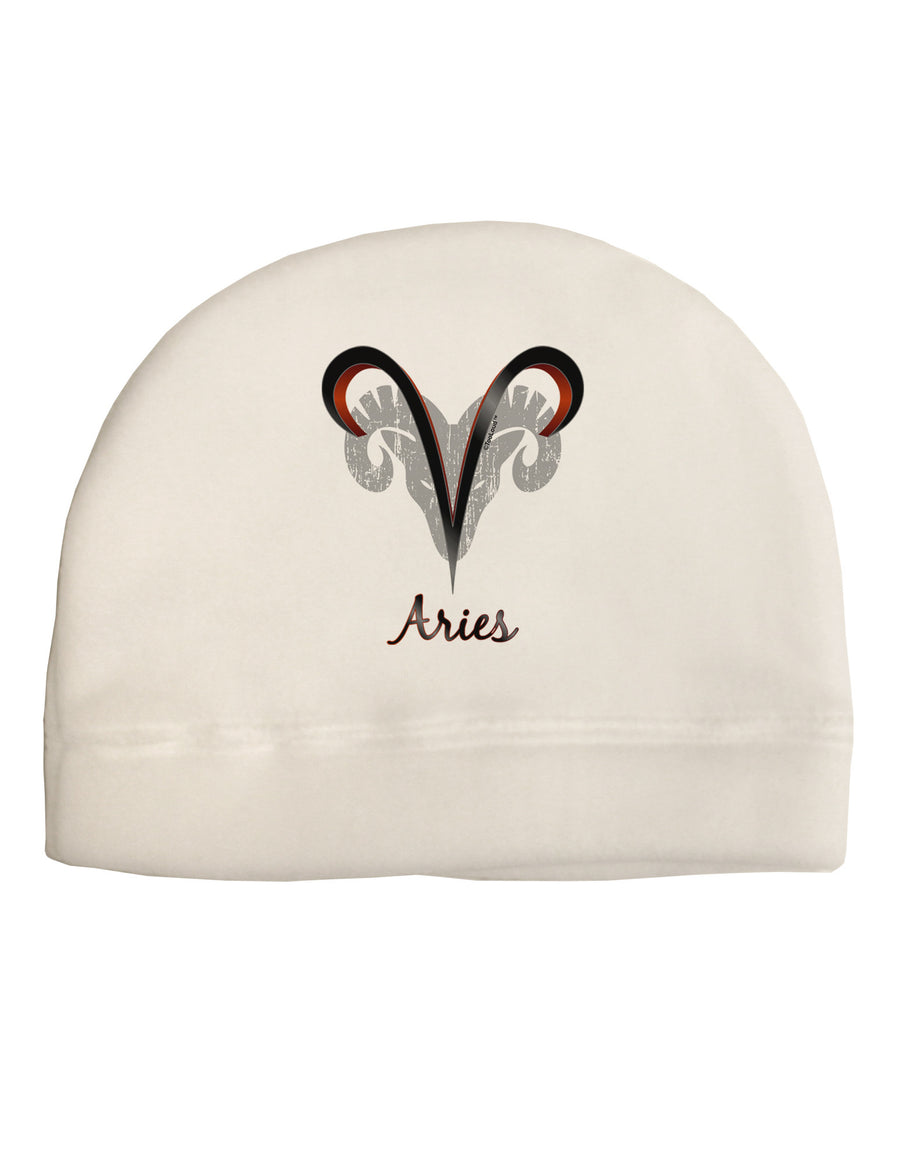 Aries Symbol Child Fleece Beanie Cap Hat-Beanie-TooLoud-White-One-Size-Fits-Most-Davson Sales