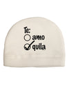 Tequila Checkmark Design Adult Fleece Beanie Cap Hat by TooLoud-Beanie-TooLoud-White-One-Size-Fits-Most-Davson Sales