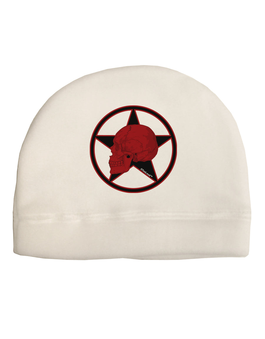 Blood Red Skull Child Fleece Beanie Cap Hat by TooLoud-Beanie-TooLoud-White-One-Size-Fits-Most-Davson Sales