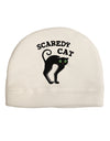 Cute Scaredy Cat Black Cat Halloween Child Fleece Beanie Cap Hat-Beanie-TooLoud-White-One-Size-Fits-Most-Davson Sales