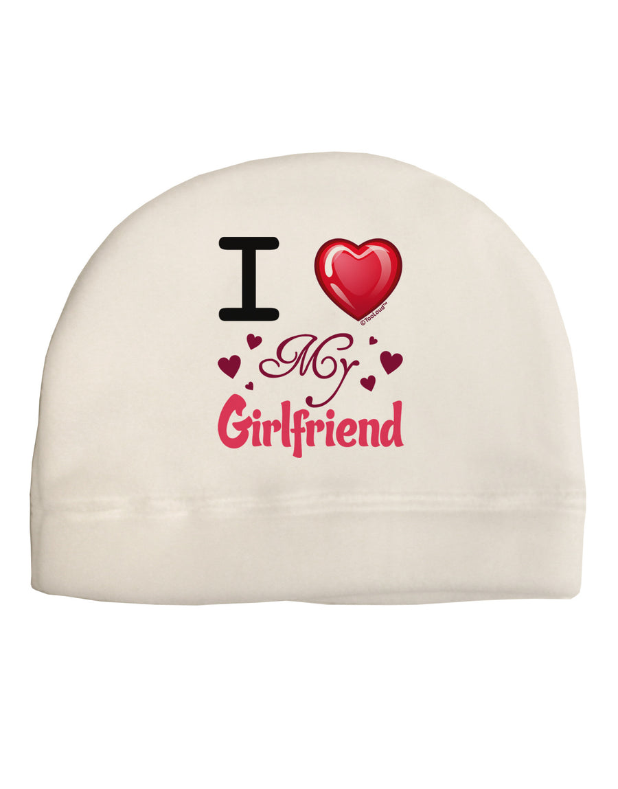 I Love Heart My Girlfriend Adult Fleece Beanie Cap Hat-Beanie-TooLoud-White-One-Size-Fits-Most-Davson Sales