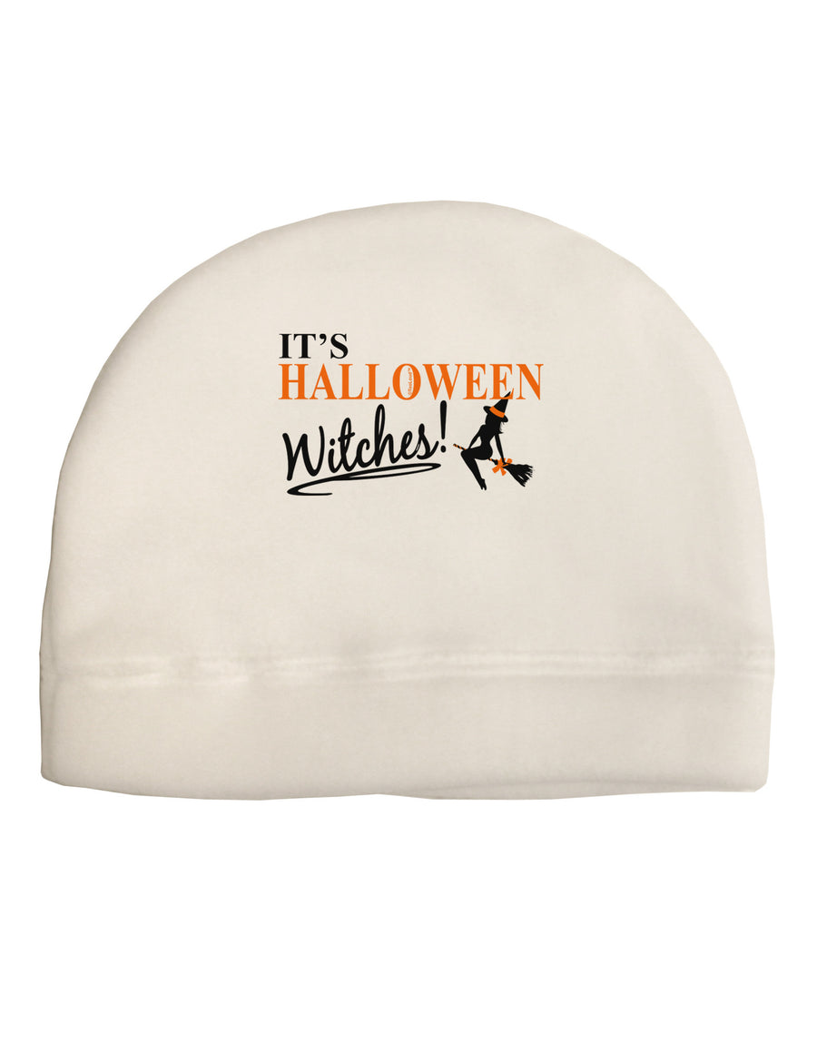 It's Halloween Witches Adult Fleece Beanie Cap Hat-Beanie-TooLoud-White-One-Size-Fits-Most-Davson Sales