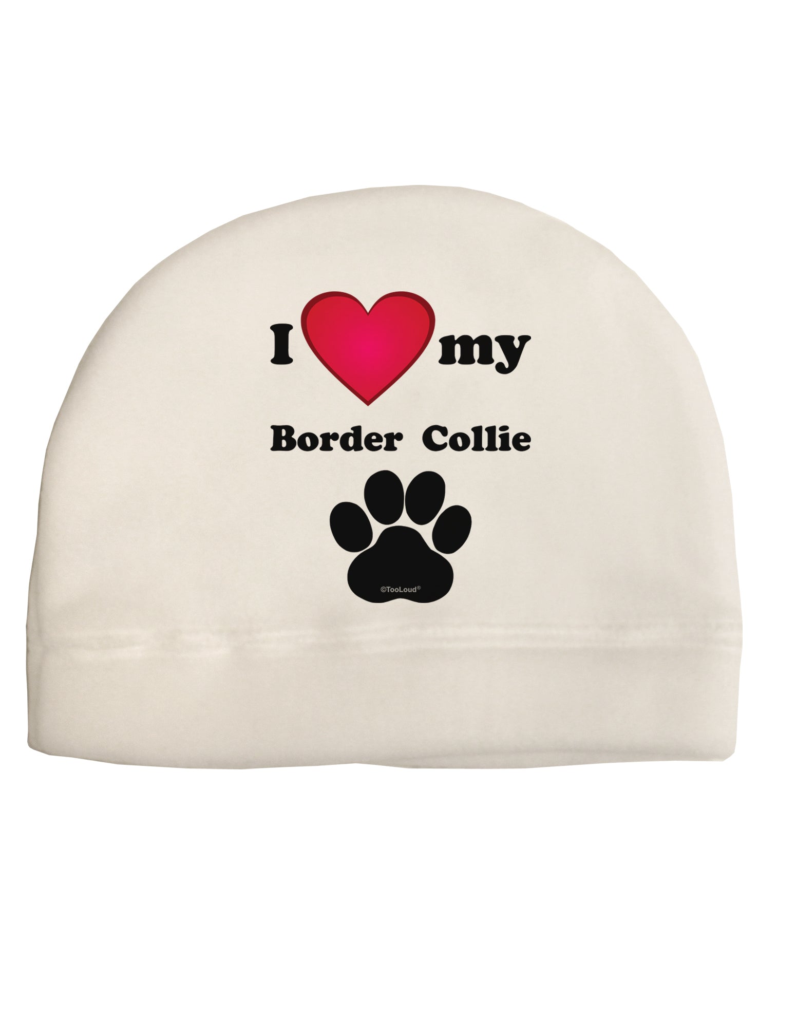 I Heart My Border Collie Adult Fleece Beanie Cap Hat by TooLoud-TooLoud-White-One-Size-Fits-Most-Davson Sales