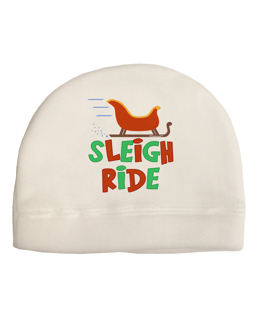 Sleigh Ride Color Child Fleece Beanie Cap Hat-Beanie-TooLoud-White-One-Size-Fits-Most-Davson Sales