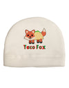 Cute Taco Fox Text Child Fleece Beanie Cap Hat-Beanie-TooLoud-White-One-Size-Fits-Most-Davson Sales