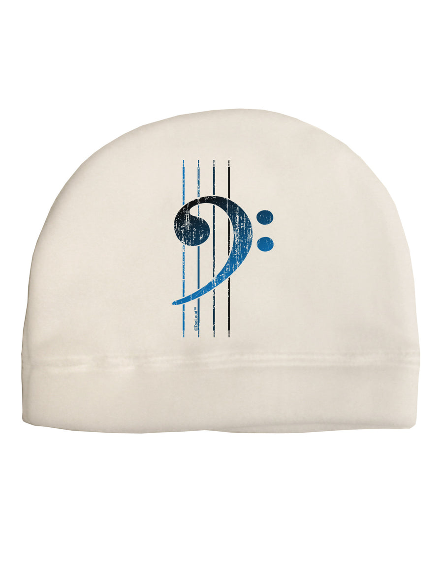 Distressed Bass Strings Adult Fleece Beanie Cap Hat-Beanie-TooLoud-White-One-Size-Fits-Most-Davson Sales