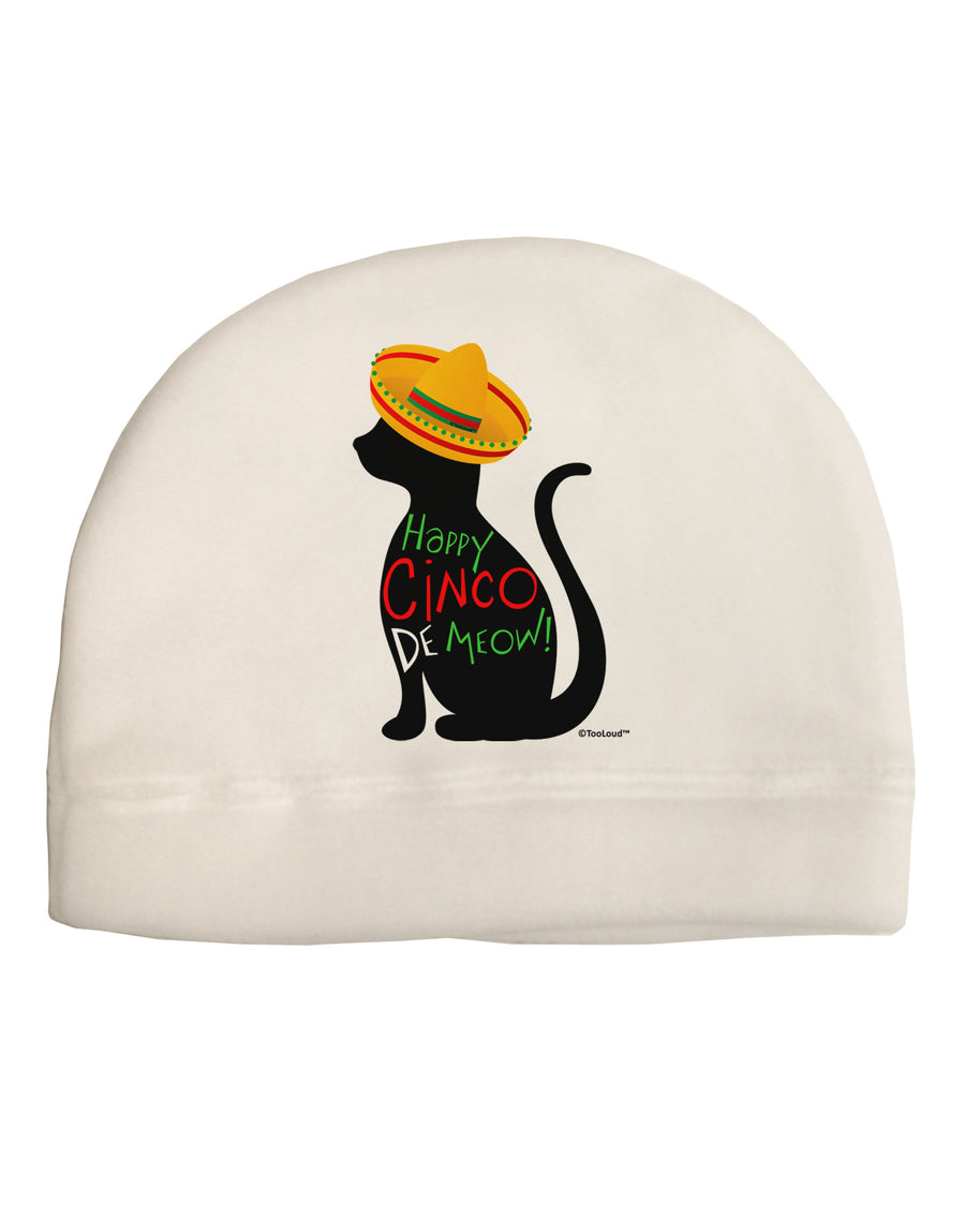 Happy Cinco de Meow - Cinco de Mayo Cat Child Fleece Beanie Cap Hat by TooLoud-Beanie-TooLoud-White-One-Size-Fits-Most-Davson Sales