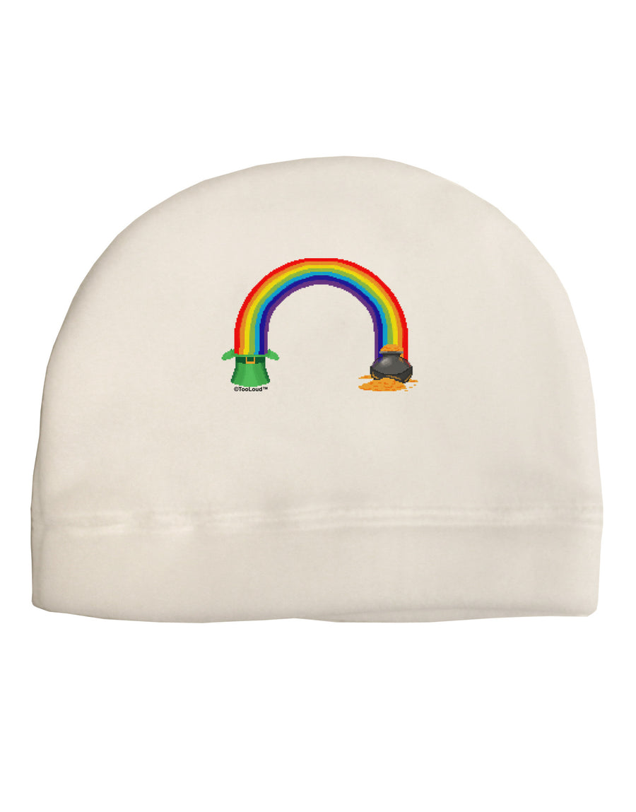 Pixel Pot of Gold Adult Fleece Beanie Cap Hat-Beanie-TooLoud-White-One-Size-Fits-Most-Davson Sales