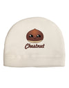 Cute Chestnut Design - Christmas Text Adult Fleece Beanie Cap Hat-Beanie-TooLoud-White-One-Size-Fits-Most-Davson Sales