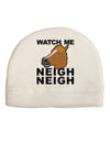 Watch Me Neigh Neigh Adult Fleece Beanie Cap Hat-Beanie-TooLoud-White-One-Size-Fits-Most-Davson Sales