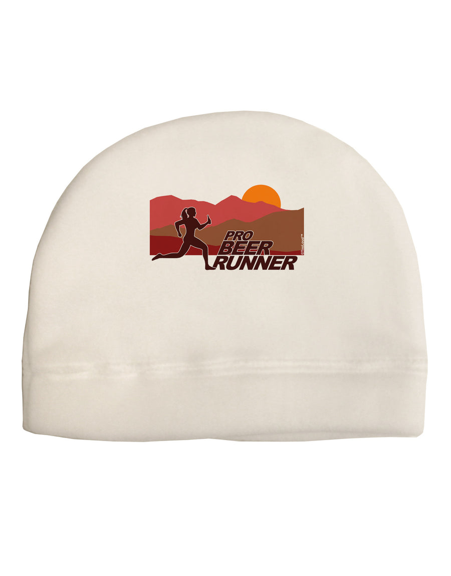 Pro Beer Runner Woman Adult Fleece Beanie Cap Hat-Beanie-TooLoud-White-One-Size-Fits-Most-Davson Sales