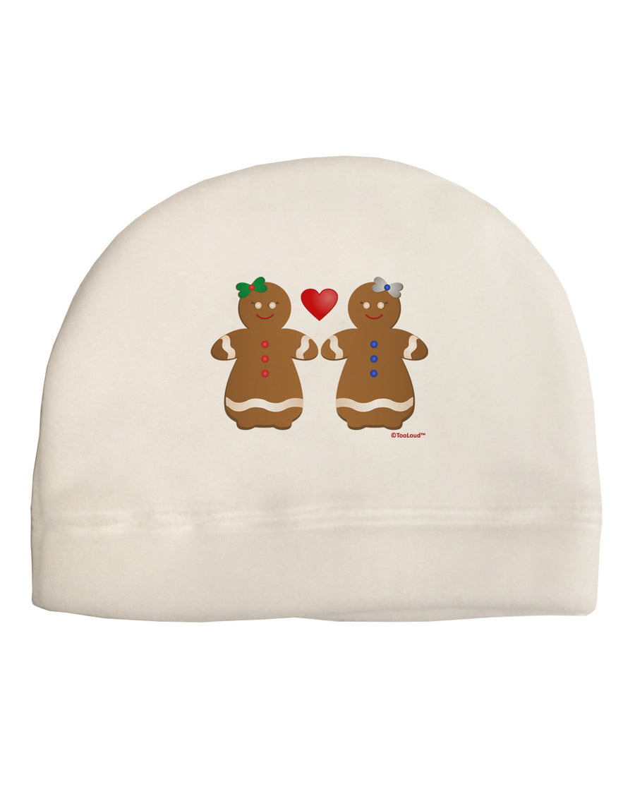 Gingerbread Woman Couple Child Fleece Beanie Cap Hat by TooLoud-Beanie-TooLoud-White-One-Size-Fits-Most-Davson Sales