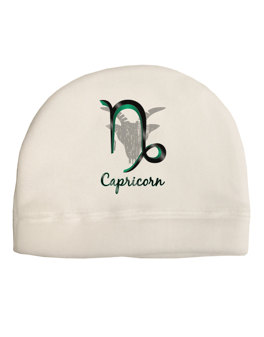 Capricorn Symbol Adult Fleece Beanie Cap Hat-Beanie-TooLoud-White-One-Size-Fits-Most-Davson Sales