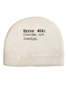 Error 404 Costume Distressed Adult Fleece Beanie Cap Hat-Beanie-TooLoud-White-One-Size-Fits-Most-Davson Sales