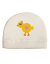 Cute Chick with Bow - Crayon Style Drawing Adult Fleece Beanie Cap Hat by TooLoud-Beanie-TooLoud-White-One-Size-Fits-Most-Davson Sales