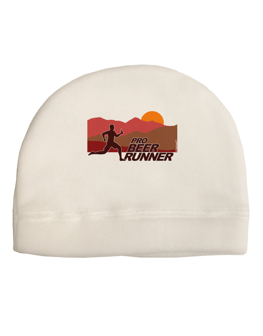 Pro Beer Runner Man Adult Fleece Beanie Cap Hat-Beanie-TooLoud-White-One-Size-Fits-Most-Davson Sales