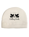 Four Calling Birds Text Adult Fleece Beanie Cap Hat-Beanie-TooLoud-White-One-Size-Fits-Most-Davson Sales