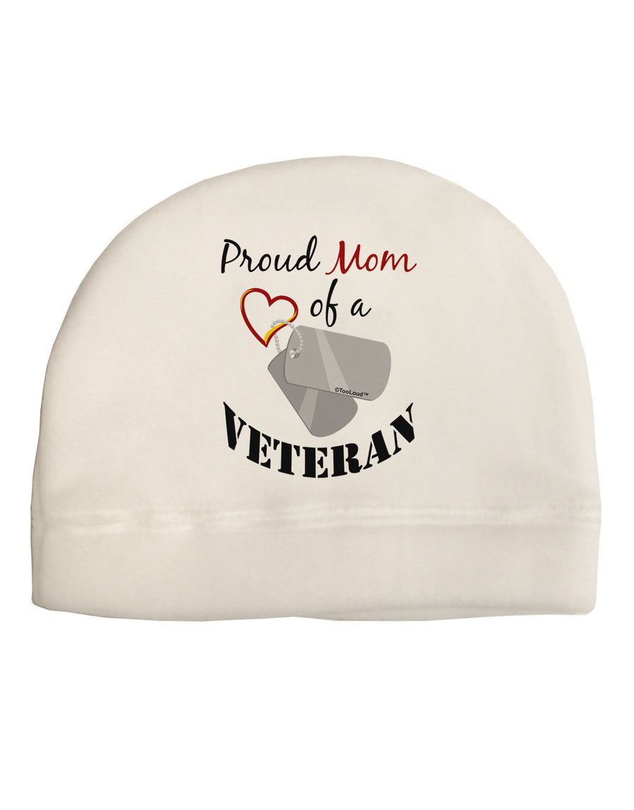 Mom of Veteran Adult Fleece Beanie Cap Hat-Beanie-TooLoud-White-One-Size-Fits-Most-Davson Sales