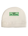 Happy Tax Day Adult Fleece Beanie Cap Hat-Beanie-TooLoud-White-One-Size-Fits-Most-Davson Sales