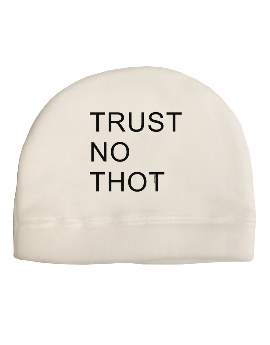 Trust No Thot Adult Fleece Beanie Cap Hat-Beanie-TooLoud-White-One-Size-Fits-Most-Davson Sales