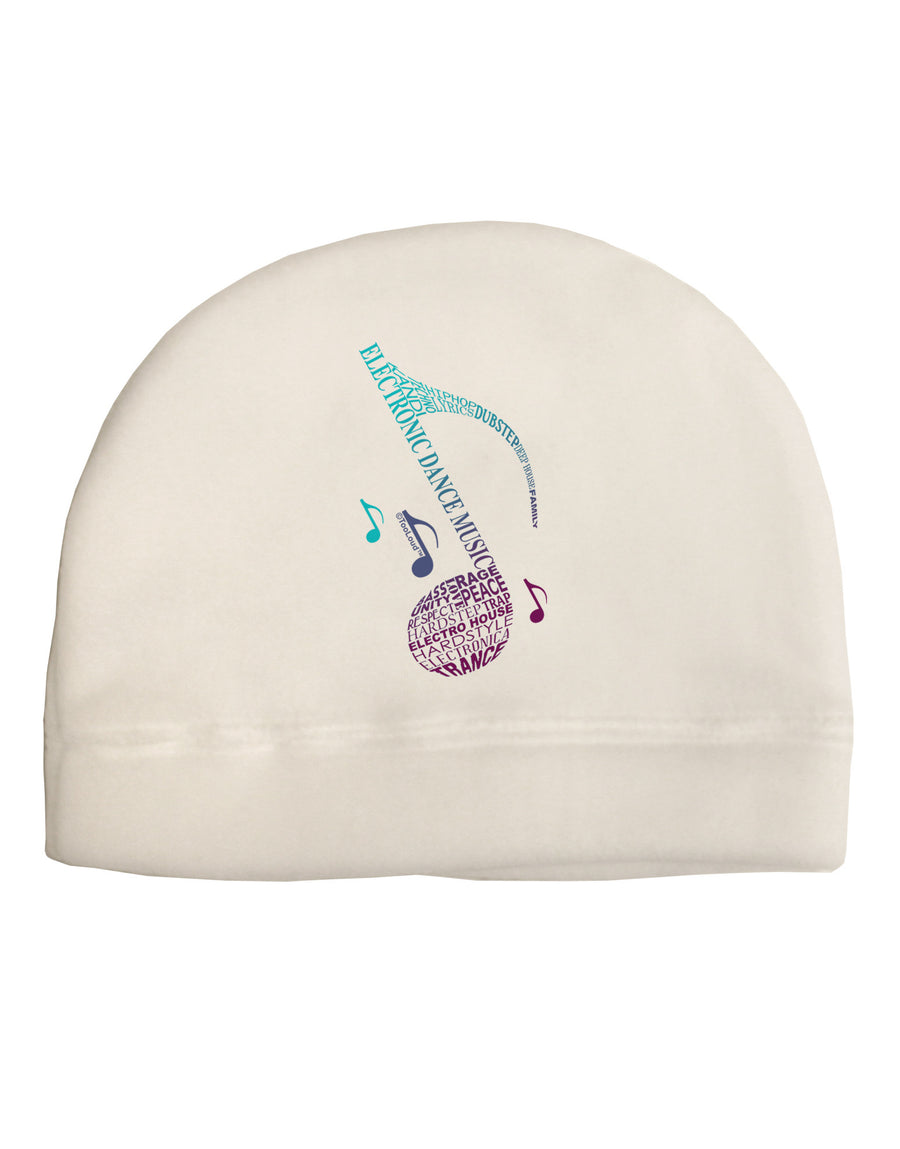 Music Note Typography Adult Fleece Beanie Cap Hat-Beanie-TooLoud-White-One-Size-Fits-Most-Davson Sales