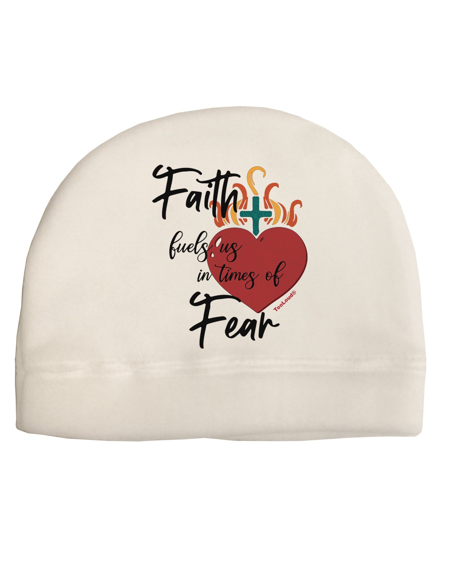 Faith Fuels us in Times of Fear Adult Fleece Beanie Cap Hat-Beanie-TooLoud-White-One-Size-Fits-Most-Davson Sales
