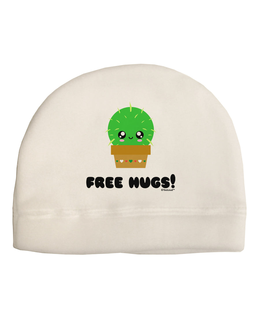 Cute Cactus - Free Hugs Child Fleece Beanie Cap Hat-Beanie-TooLoud-White-One-Size-Fits-Most-Davson Sales