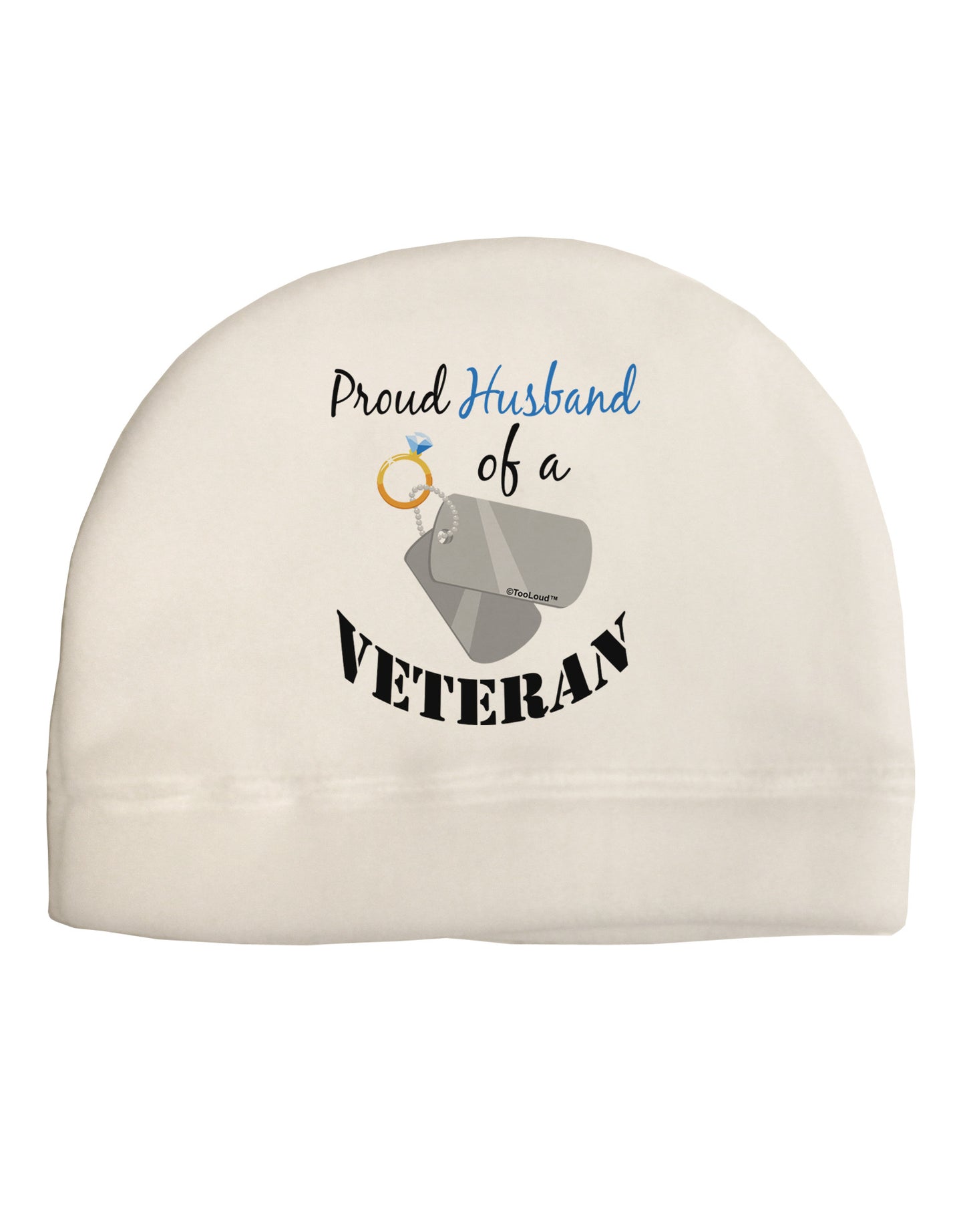 Husband of Veteran Adult Fleece Beanie Cap Hat-Beanie-TooLoud-White-One-Size-Fits-Most-Davson Sales