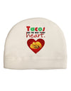 Tacos Are the Way To My Heart Adult Fleece Beanie Cap Hat-Beanie-TooLoud-White-One-Size-Fits-Most-Davson Sales