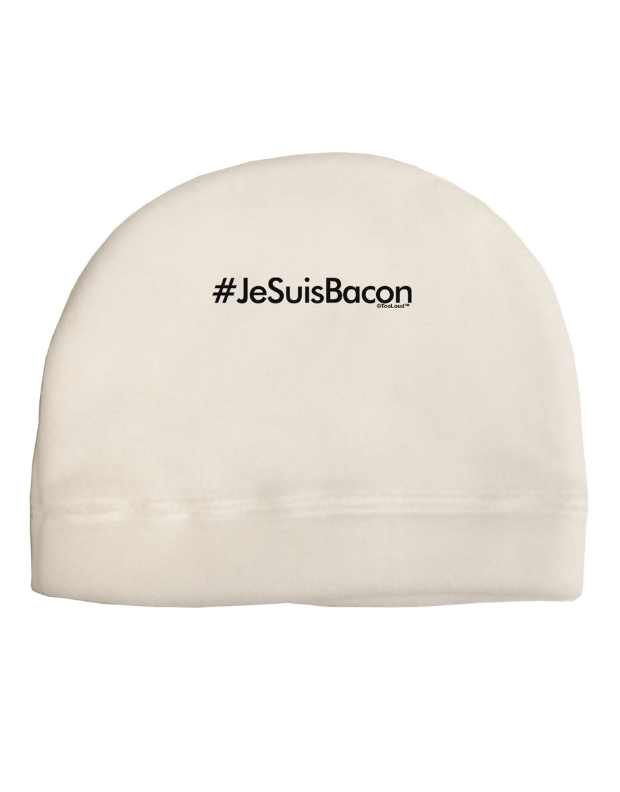 Hashtag JeSuisBacon Child Fleece Beanie Cap Hat-Beanie-TooLoud-White-One-Size-Fits-Most-Davson Sales