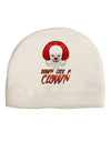 Down Like a Clown Adult Fleece Beanie Cap Hat-Beanie-TooLoud-White-One-Size-Fits-Most-Davson Sales